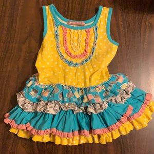 🍀4/$20 - Jelly the Pug Ruffled Tier Dress